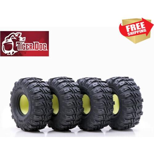 RC Radio control car TigerDog 1.9 inch tires axial SCX10 90046 D90 traxs TRX4 option upgrade parts