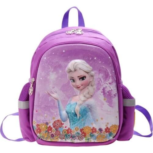 Cute Frozen Elsa Anna Backpack Print School Backpack Pattern Primary School Bags for Girls Boys Kids Book Satchel Disney
