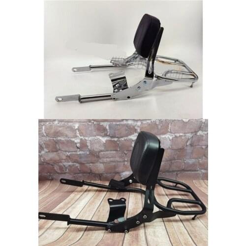 Backrest Sissy Bar with Rear Seat Luggage Rack and Handle Grab Bar for Triumph Bonneville T100 T120 Street Twin 16