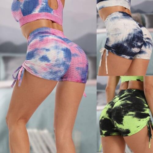 Workout Short Tie Dye Leggings Sport Women Fitness Workout High Waist Pants Activewear