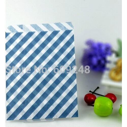 100pcs Mixed Colors Navy Diagonal Striped Party Paper Favor Bags,3 Days Delivery on Orders over $100