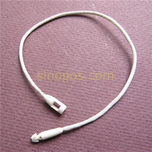 Hang Tag Permanent Locking Heavy Waxed String, bullet head snap clip loop thick thread bag clothes purse seal tags hanging ring