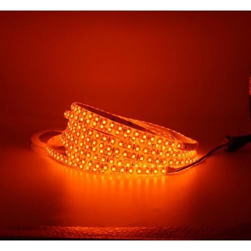 1p65 ip67 led strip light True Orange no Amber Yellow waterproof 3528 SMD 60leds/m 120leds/m christmas string tape lamp DC 12V