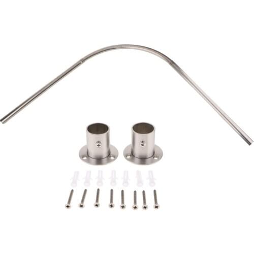 Extendable Telescopic Shower Curtain Pole 140cm Bar Rail Rod Pole Bath Door Shower Hardware Fixtures