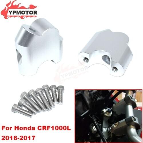 CRF1000 16-17 CNC Motorcycle Handlebar Riser Clamp Handle Bar Rasied Clamps For Honda Africa Twin CRF1000L 2016-2017