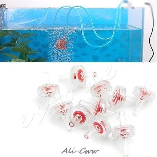 10pcs Aquarium Fish Tank Co2 Water Air Line Pump One Way Non-Return Check Valve