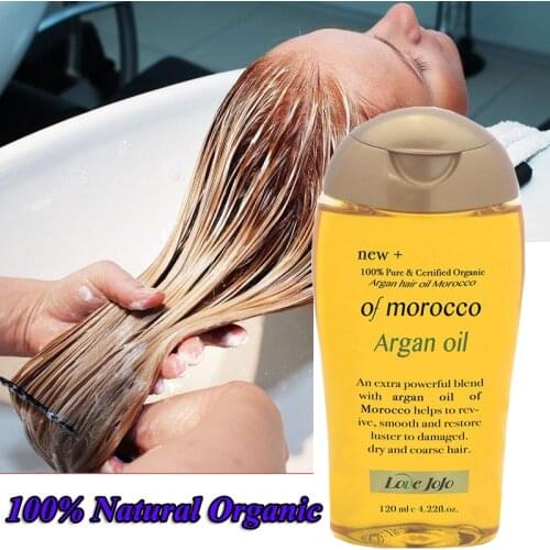 120ml 100% Natural Organic Morocco Argan Oil No-wash Hair Care Scalp Essential Oil For Repairing Dry Damage Hair Treatment
