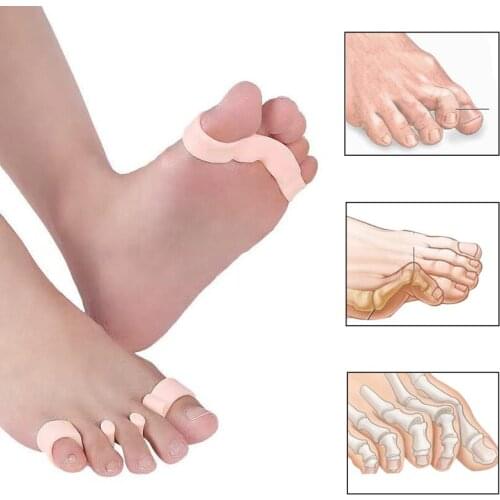 2pcs Silicone Toe Separator Hammer Toe Curl Overlapping Toe Corrector Thumb Orthopedic Feet Pad Foot Care Pedicure Tool Adjuster