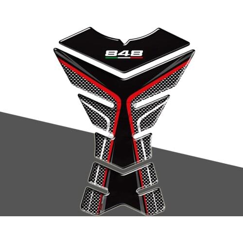 3D Resin Motorcycle Tank Pad Protector Decal Stickers Case for Ducati 848 EVO Tankpad