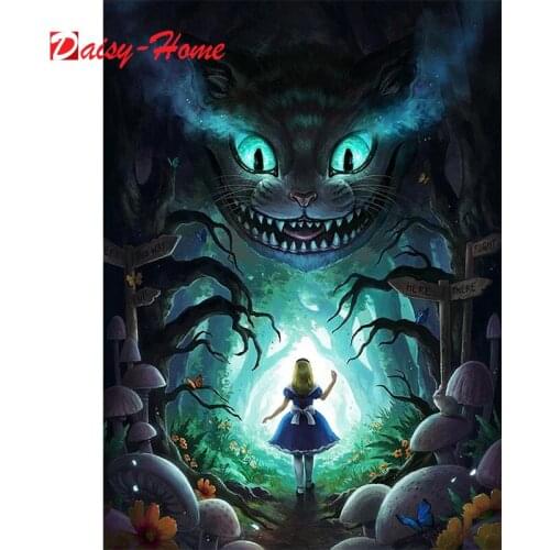 Diamond Painting Cartoon Fantasy Forest Girl Mushroom Tree Full Square /Round 5D DIY Rhinestone Embroidery Cross Stitch Mosaic