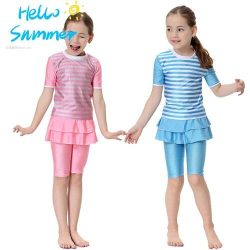 Bikini for Girls Muslim Swimwear UPF50 Baby Girl Swimming Clothes Islamic Swimsuit for Kids Bathing Suit Arab Modest Beach Wear