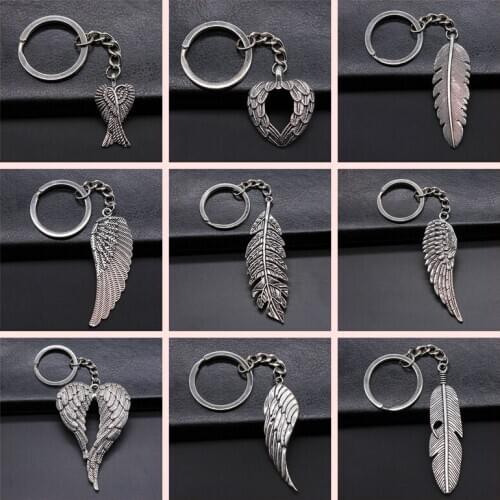 1 Pieces Keychain Angel Wings Feather keychains for women keychains for women key chain ring cute keychain
