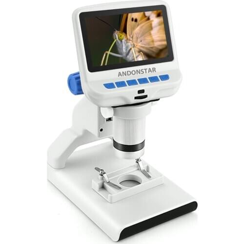 Andonstar new AD102 Kids Digital Microscope 4.3 inch Scope for Students Children Observing Insects Plants