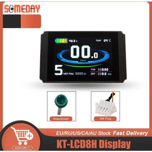 KT Ebike Display LCD8H SM/Waterproof Plug Colorful Electric Bike Display Wuth USB 24V36V48V72V For Conversion Kit Accessories