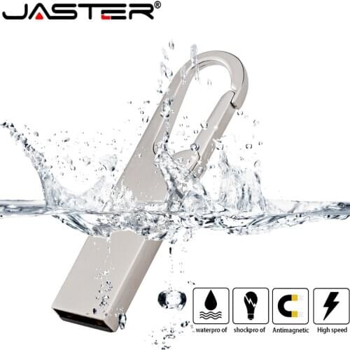 JASTER Metalen USB Flash Drive 64 gb thumbdrive 16GB 4GB Pendrive 32gb Flash Memory Stick 128gb waterdicht pen Drive usb disk