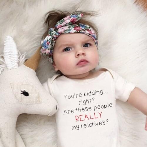Shirerty Summer Toddler Baby Boy Girl Cotton Funny Letter Romper Jumpsuit Clothes Outfit 0-24M