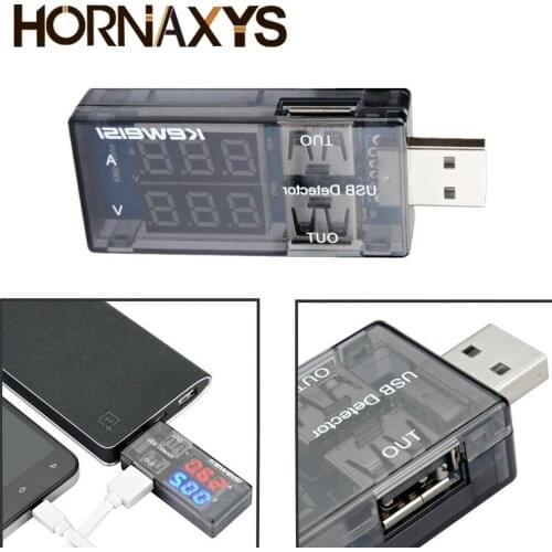 Red+Blue Dual USB Current Voltage Charging Detector Tester Battery Voltmeter Ammeter Charger Doctor