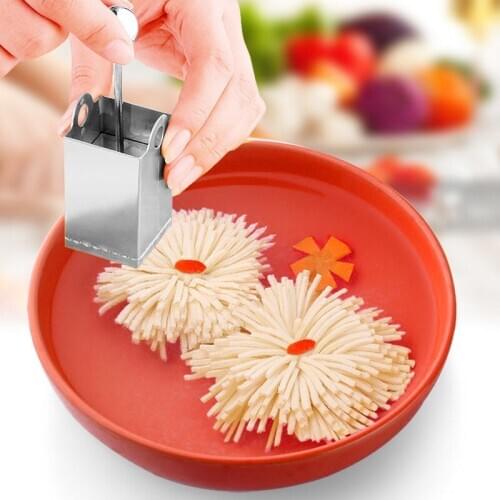 Stainless Steel DIY Tofu Shredding Mold Chrysanthemum Tofu Knife Slicer Holderkitchen Accessories Cooking Tool