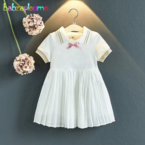 Summer Outfits Fashion Toddler Princess Dress Korean Cute Short Sleeve Cotton Kids Dresses For Baby Little Girls Clothing 1882