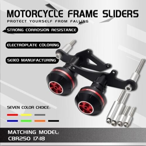 Motorcycle CNC Aluminum Falling Protection Frame Sliders Crash Protector For CBR250R CBR 250 R CBR250 R CBR 250R 2017 2018