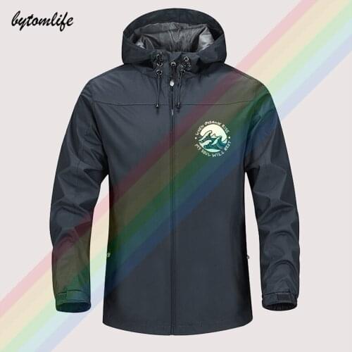 Ro-xy When Oceans Rise My Soul Will Rest Autumn Winter Sailing Hiking Outdoor Hooded Windproof Jacket Men Top Quality Soft