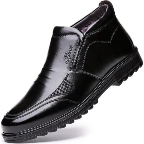 Mens Casual Shoes Breathable Loafers Shoes Men Plus Velvet New Male Warm Outdoor Working Shoes Winter Loafers Men Sneakers