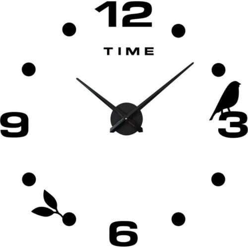 New wall clocks fashion watches real big wall clock rushed mirror sticker diy living room decor free shipping wall stickers