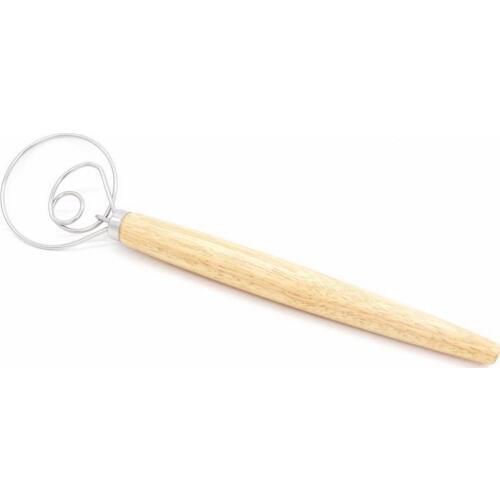 New Mixer Tool Bread Dough Whisk Mixer Egg Beater Wood Handle Tools Blender Stick Kitchen Supplies