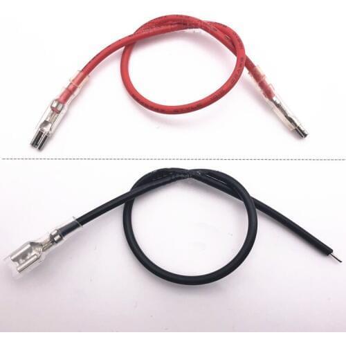 100pc 2.8 /4.8 /6.3 Crimp Terminal With Cable Female Spade Connector wire with Insulating Sleeves 1015 22AWG