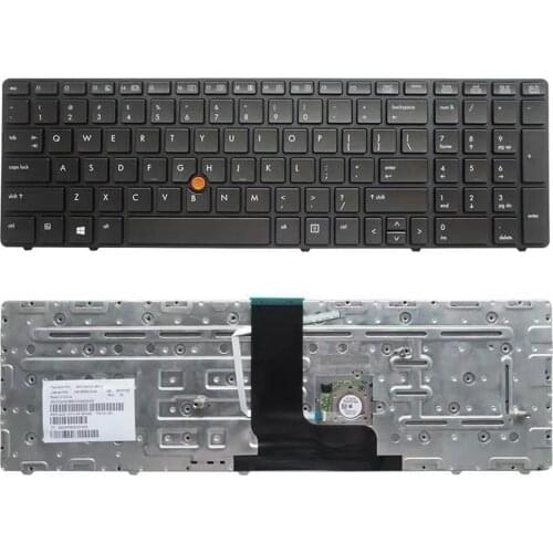 US Orignal Laptop Keyboard For HP Elitebook 8560W 8570W Genuine for HP 8560W 8570W Notebook Keyboard