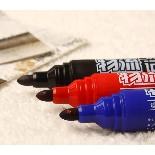 1-Piece Large Capacity Permanent Marker Pen Oily Marker Pen for Paper/Glass/Metal/Wood/Leather Stationery Office School Supplies