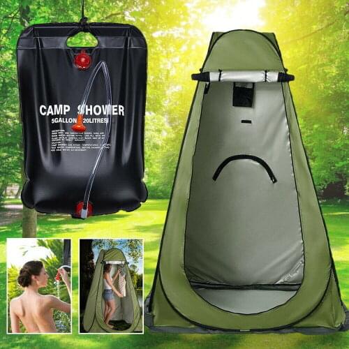 Portable Outdoor Privacy Shower Tent Instant Pop Up Camping Tent As Bathroom Mobile Toilet Shower Tent With Three Windows