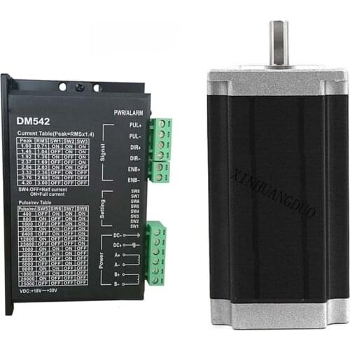 NEMA23 stepper motor 1 Axis 112mm Stepper CNC Kit 3.0Nm(425oz.in) Nema 23 Stepper Motor & Driver 57x112mm 4-lead 3A
