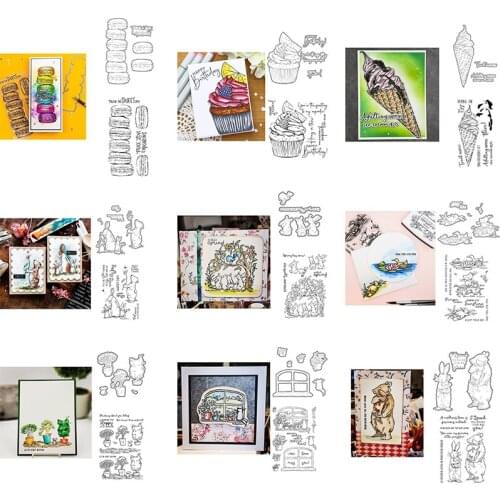 "Enjoy Sweet Time" Ice Cream Cutting Dies & Coordinating Stamp For Scrapbooking Craft Embossing Stencil Die Cut Card DIY Make 33