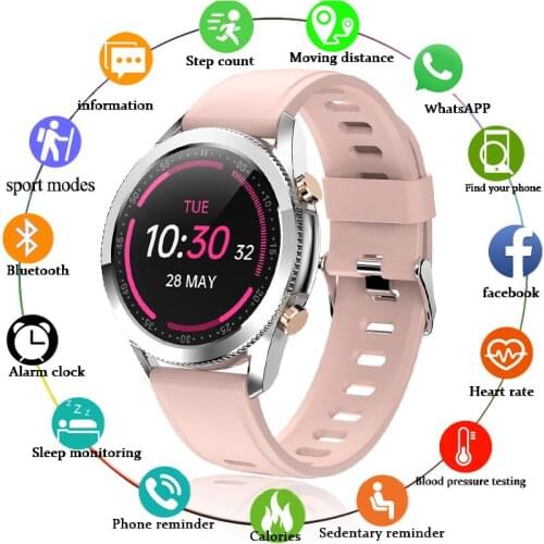 LIGE Smart Watch Women Bluetooth Call Waterproof Sports Fitness Health Tracker Waterproof Ladies Smart Watch men For Android IOS
