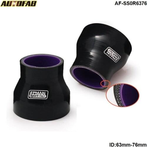 2.48"-3" 63mm-76mm INTERCOOLER SILICON HOSE REDUCER COUPLER BLack For Honda Civic 2/3/4Dr 96-98 EP-SS0R6376