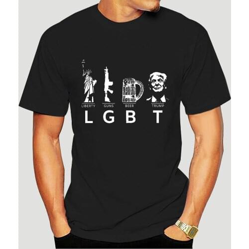 Liberty Guns Beer Trump T Shirts Funny Parody LGBT Gifts-2267D