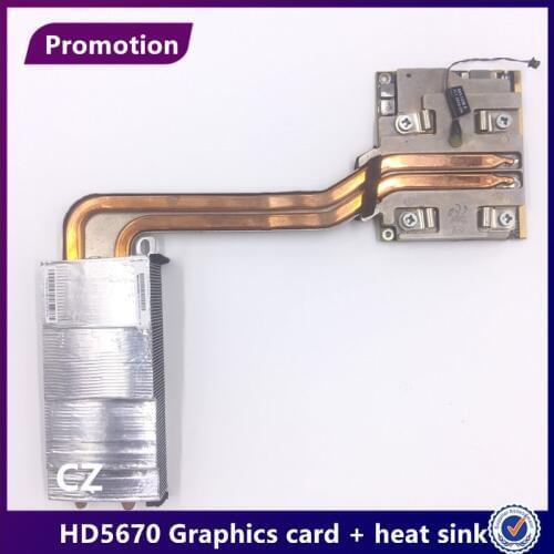 For iMac 2010 A1312 A1311 109-B98557-00 for ATI Radeon HD 5670 HD 5670m HD5670 HD5670m 512MB Graphics Video Card+Heat sink