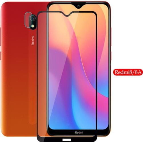 Full cover tempered glass for xiaomi redmi note 9s 8t 8 7 6 pro protective film redmi 8A 7A 6A phone screen protector on glass