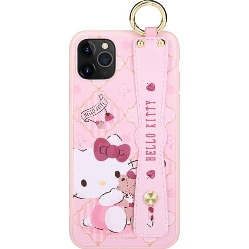 Phone Protective Case Hello Kitty Silicone Wristband Holder Protective Cover for Iphone11/11Promax Phone Cover