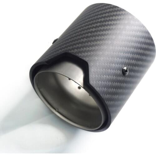 1PC 73MM IN 93MM OUT Matte Real Carbon Fiber Exhaust tip For BMW M Performance exhaust pipe M2 F87 M3 F80