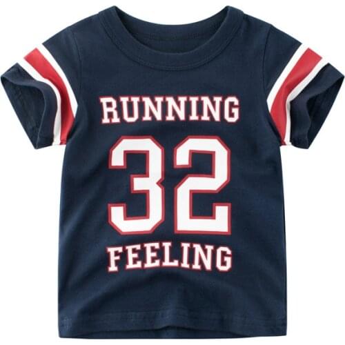 2021 Summer Baby Boy Football T-shirt Childrens Wear Letter Print Short-sleeved T Shirts Funny Clothes Tees For Kids