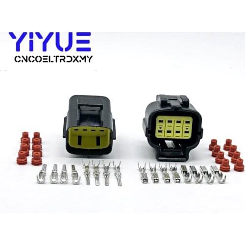 5 Set 8 Pin 174984-2 174982-2 Female And Male Waterproof Wire Connector Plug Car Auto Sealed Car Truck Denso Connectors