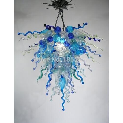 Free Shipping High Quality Borosilicate Glass Mouth Blown Glass Chandelier Modern