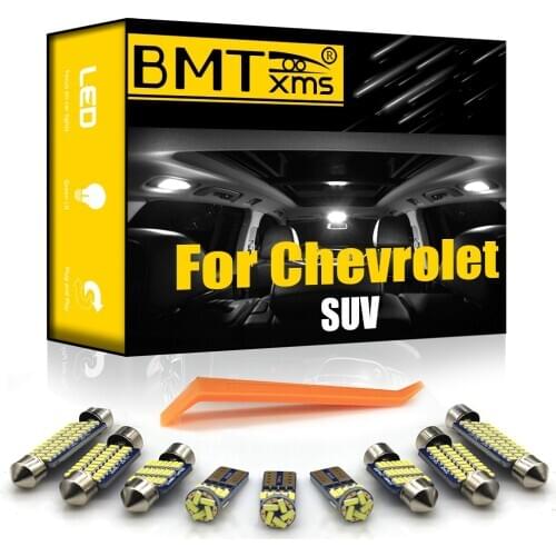 BMTxms Canbus For Chevrolet Suburban Tahoe Equinox Tracker Trailblazer Traverse Vehicle LED Interior Map Dome Trunk Light Kit