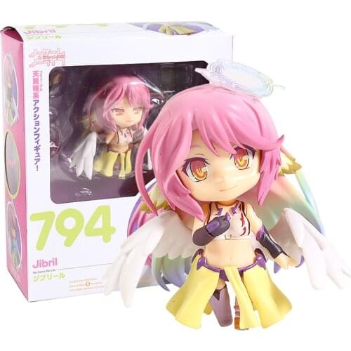 No Game No Life Jibril 794 Shiro 653 Sora 652 Q Version PVC Action Figure Collectible Model Toy