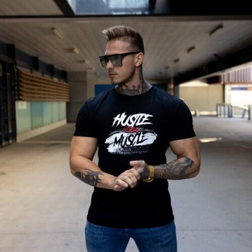 Summer Men Casual Solid Short sleeve t shirt Gym Fitness Sports Cotton T-Shirt Clothes Male Bodybuilding Skinny Tee shirt Tops