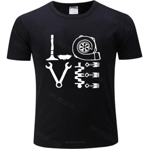 T-shirt men O-neck New LOVE PARTS T-Shirt Black S-3XL JDM Tuner Boost Turbo Decal Mechanic Tools tee-shirt for men summer gift