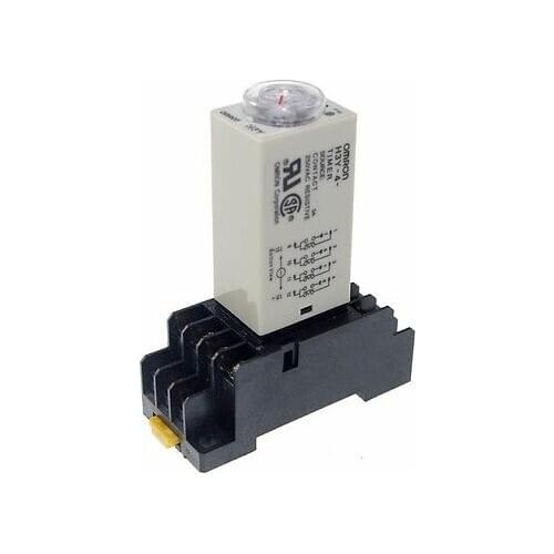 H3Y-4 Power On Time Delay Relay Solid-State Timer max 30S,4PDT,14Pins & Socket