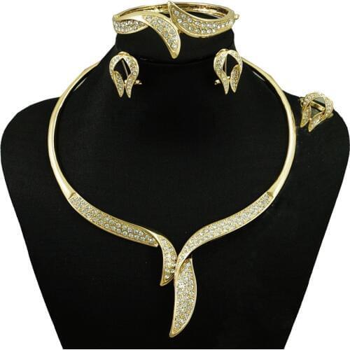 Indian jewelry dubai gold jewelry women fashion necklace fine jewelry sets gold jewelry sets